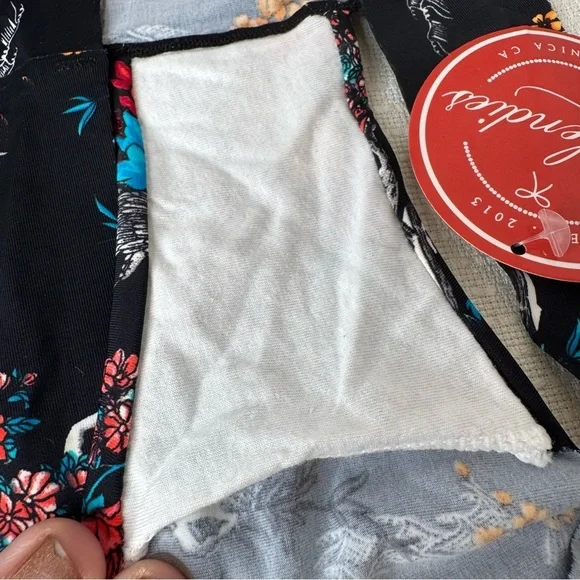 Black Floral Thong Panties by Splendies Size 1X NWT - Picture 7 of 8